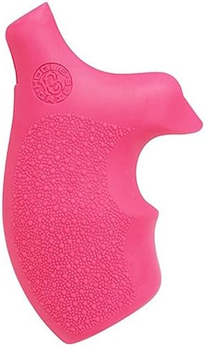 HOGUE 61007 - Empuñadura de goma para S&W, J Frame Round Butt Rubber, Bantam Pink