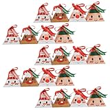 ibasenice Cajas de Obsequio Navideñas de Papel Mixto, 24 Unidades, Estuches para Dulces y Galletas, Porta Regalos para Fiestas de Navidad y Cumpleaños, Contenedores Decorativos para Dulces