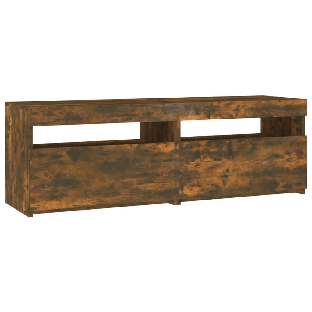 Natulvd Gaming TV Cabinet LED TV Stand for 55 inch TV, Entertainment Center, 120 cm Modern Television Stands TV Console Table for Living Room with LED - Rustic Oak