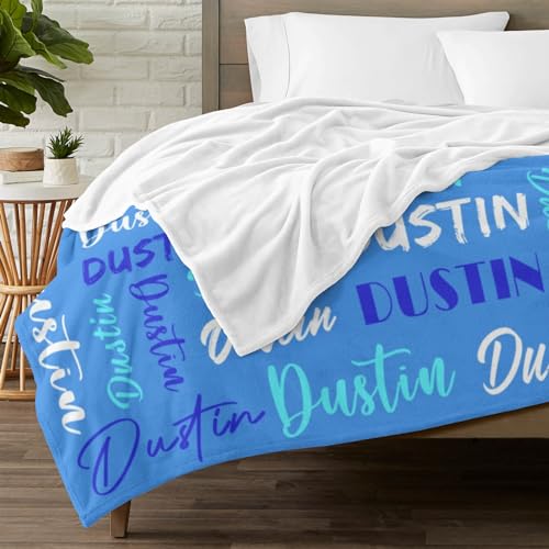 Personalized Blankets for Kids with Names Customized Blankets with Name for Adult Custom Blanket Gift for Birthday Christmas Valentines Day Gift