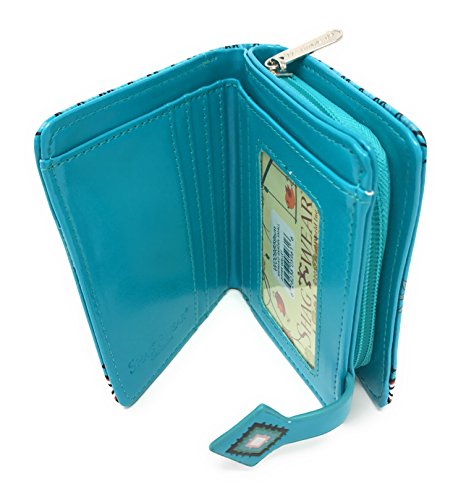 Shag Wear Mermaid Garden Small Zipper Women's Wallet (Teal)4