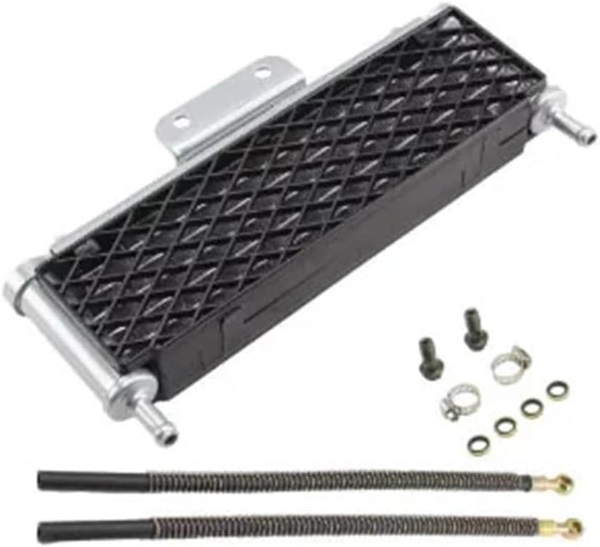 Motorcycle Fuel Cooler Radiator Kit Fit for Dirt Pit Bike Engine Cooling System Accessories(Silver M8)