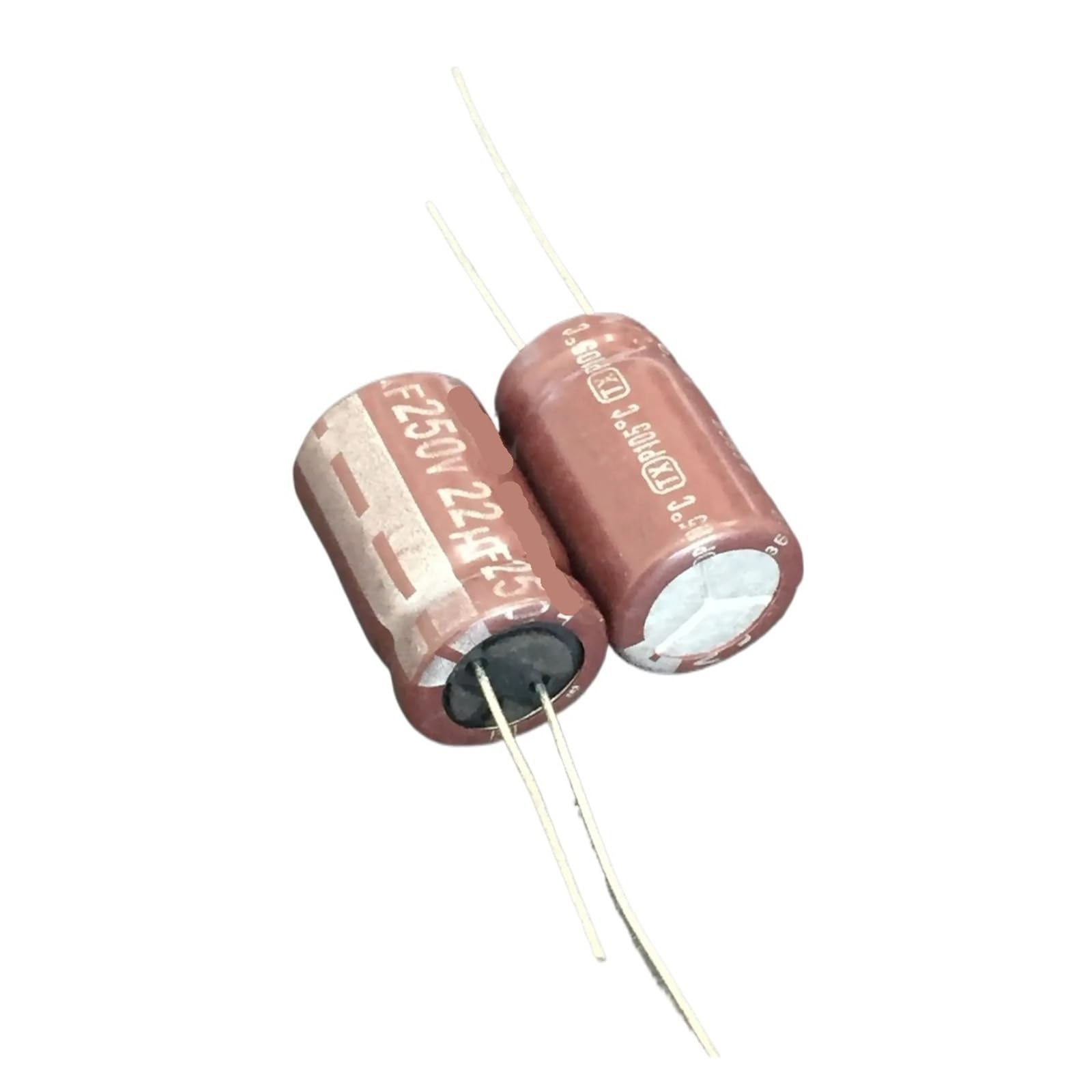 Condensateur 22 uF 250 V TX lot de 5 pièces en aluminium 12,5 x 20 mm pour vos circuits