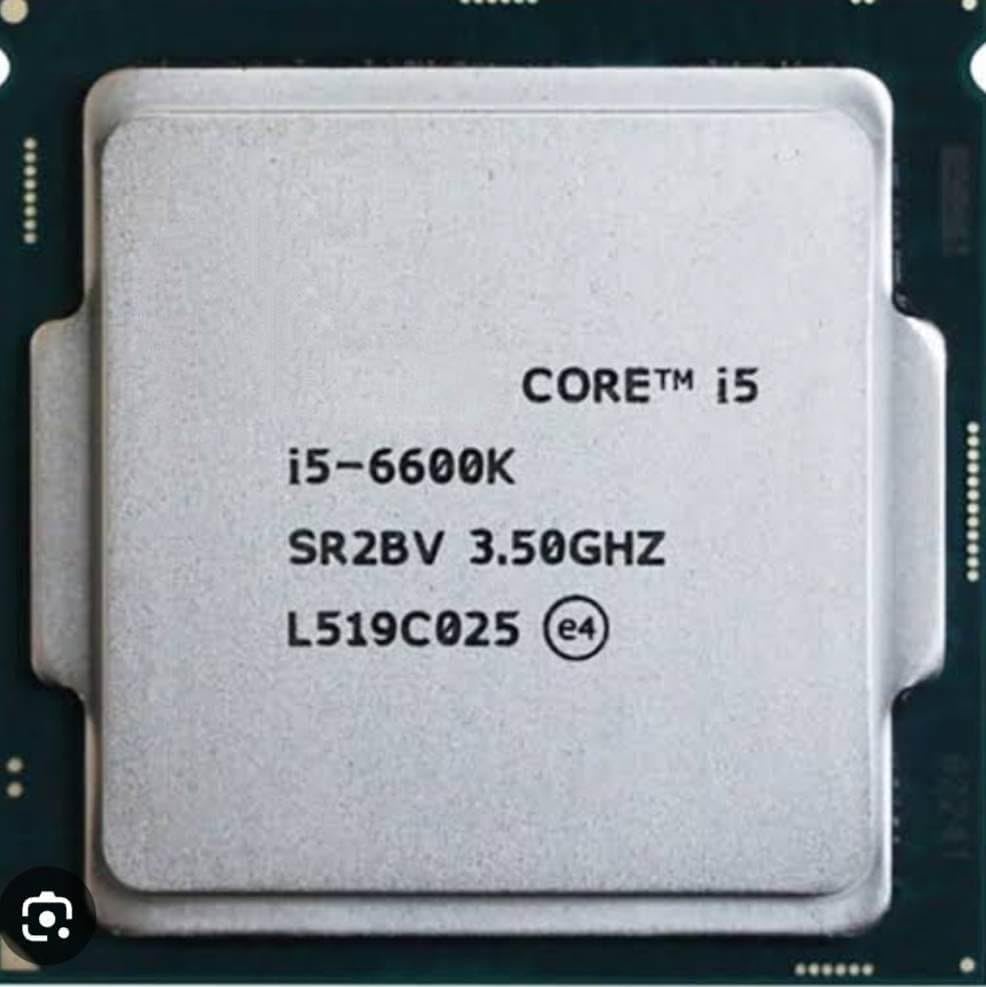 Image of Core i5-6600K 6th Gen Desktop Processor, 3.5GHz, LGA 1151 Socket, 6MB Cache, 6th Generation (Supports H110 Motherboard)