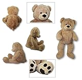 dutis Teddybär Bär 1m Hellbraun Kuschelbär 100 cm Teddy Plüschtier Kuscheltier