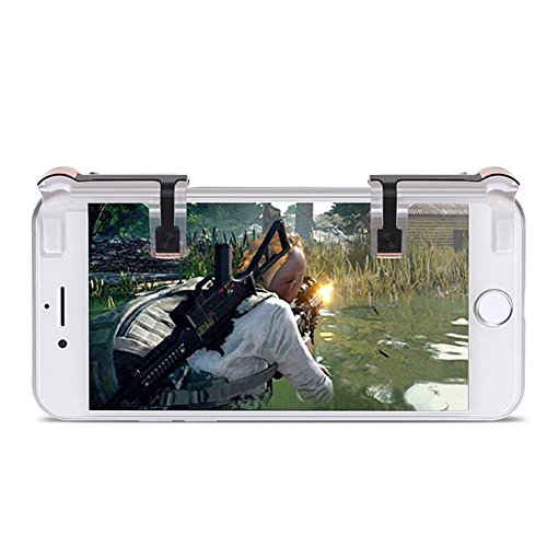 GENOVACIÓN Fire Botón para Pubg, Joysticker para Acceso Directo y Sugerencia para Reglas de PUBG/ Supervivencia, Controlador de Juego Para Smartphone Android e iOS, [1 par], Transparente