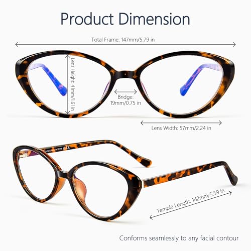 Image of Blue Light Blocking Glasses for Women Men, Square Thick Frame Anti Eyestrain & UV Glare JF6218