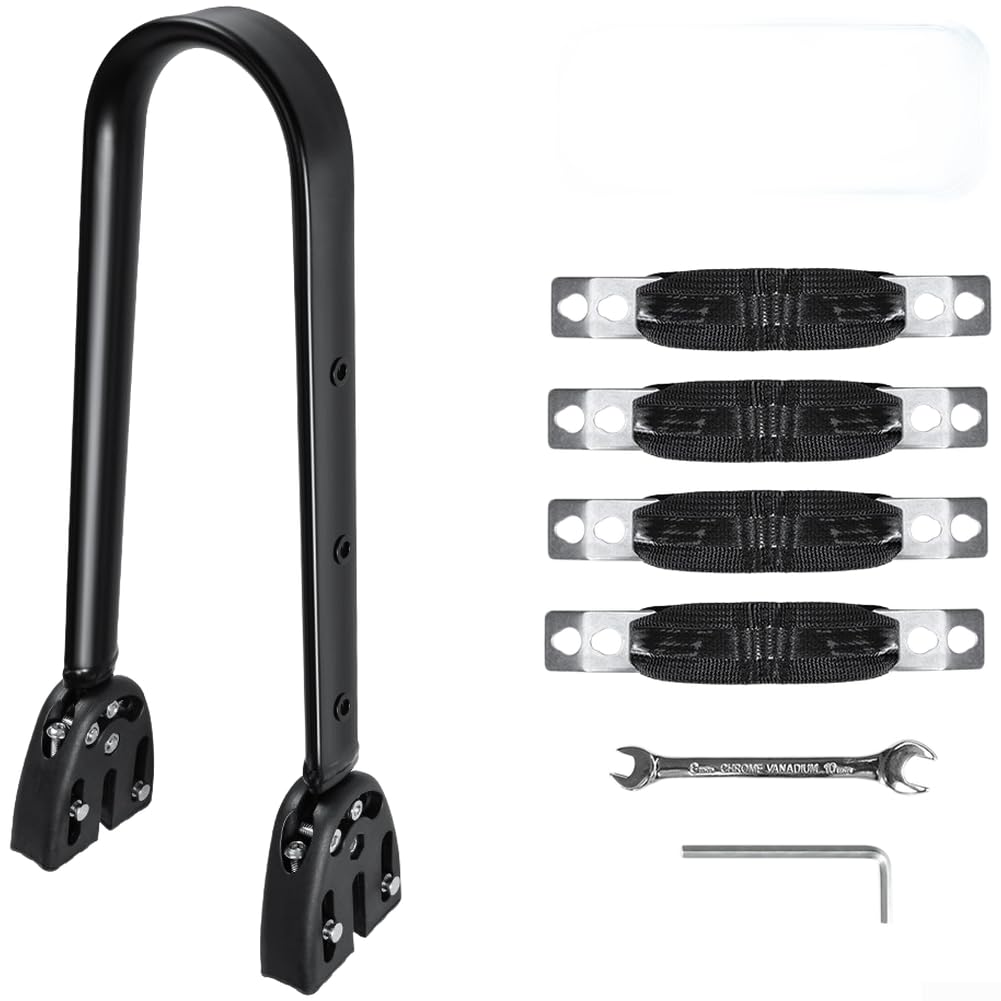 Portapacchi regolabile in alluminio con sgancio rapido, fissaggio sicuro a 4 punti di fissaggio posteriore per bici elettriche da strada di montagna, adatto a telai da 120-157 mm