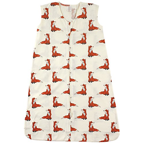 Image of Touched by Nature Unisex Baby Organic Cotton Sleeveless Wearable Sleeping Bag, Sack, Blanket, Boho Fox, 12-18 Months