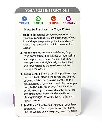 Yoga Poses For Kids Cards (Deck 1) - For Classroom Yoga, Pe Exercise Equipment, Memory Yoga Game, Brain Breaks, Movement Breaks, Play Therapy, Kids Yoga Class, Autism Therapy Games, Or Adhd Tools #TOP2