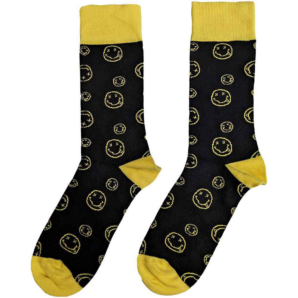 Nirvana Outline Grunge Faces Womens Ankle Socks One Size