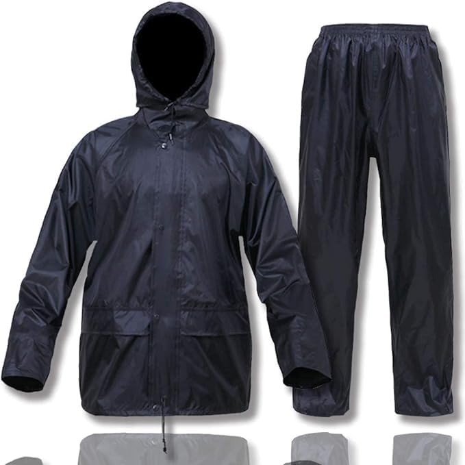 CRYSTAL ZONE Raincoat with Waterproof Pant, Adjustable Hood & Carry Bag For Unisex-image-15