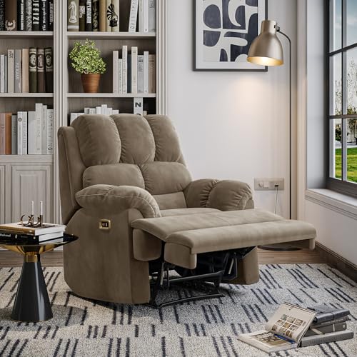 Image of Wakefit Recliner | 3 Year Warranty | Recliner Sofa 1 Seater, XpertGRID Technology, Designed for Supreme Comfort & Relaxation, Easy DIY Assembly, 145 kg Weight Capacity, Electric Virelia (Stone)