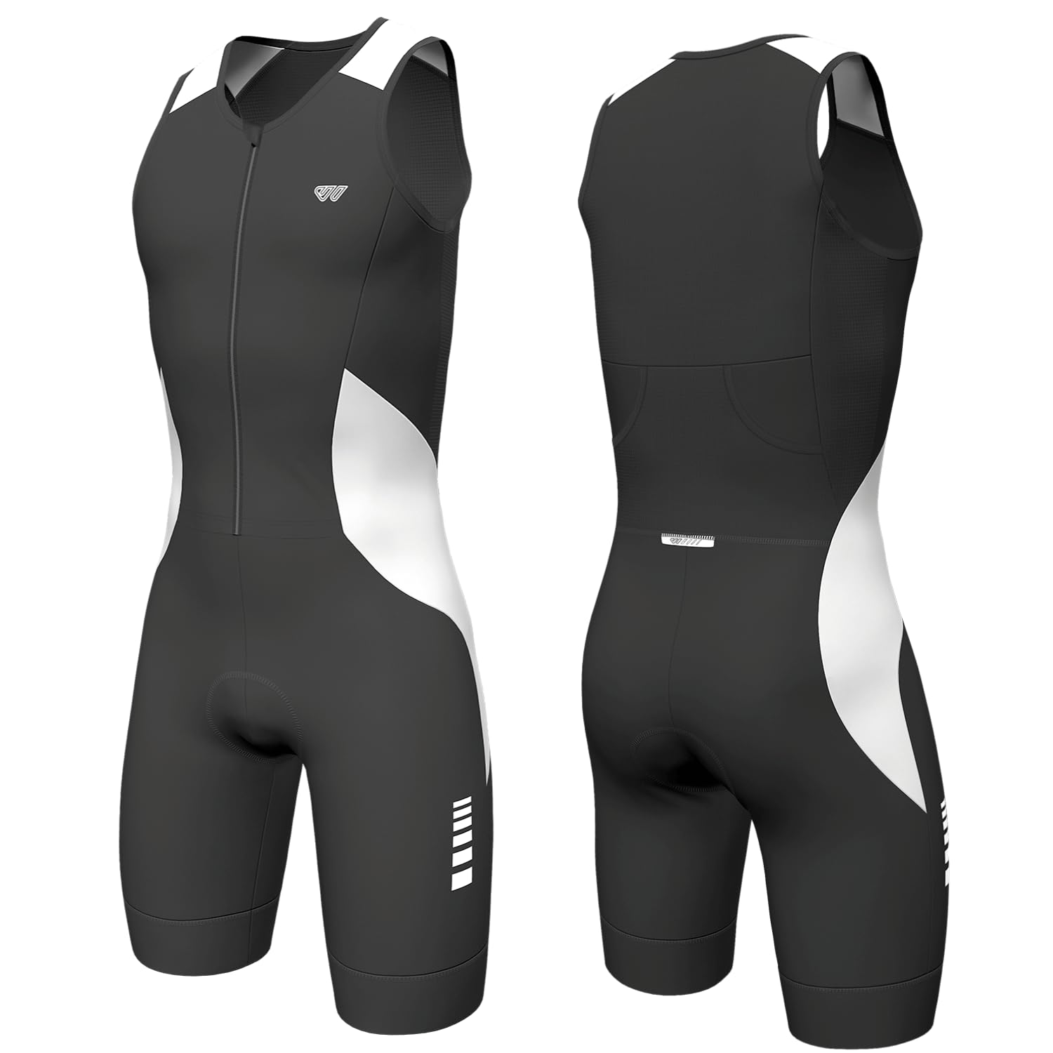 Wulibike Triathlon Anzug Herren Trisuit ärmellos,Atmungsaktiv Schnelltrocknend Tri Suits für Radfahren Laufen Rennen Training
