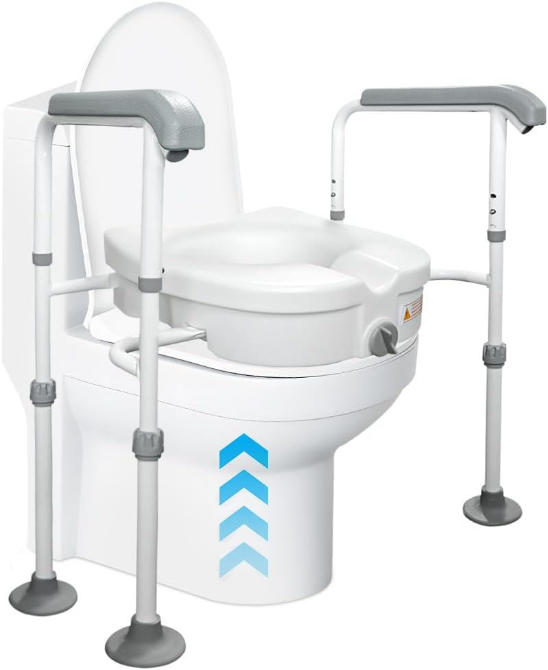 Toilet Seat Risers for Seniors Elongated, Raised Toilet