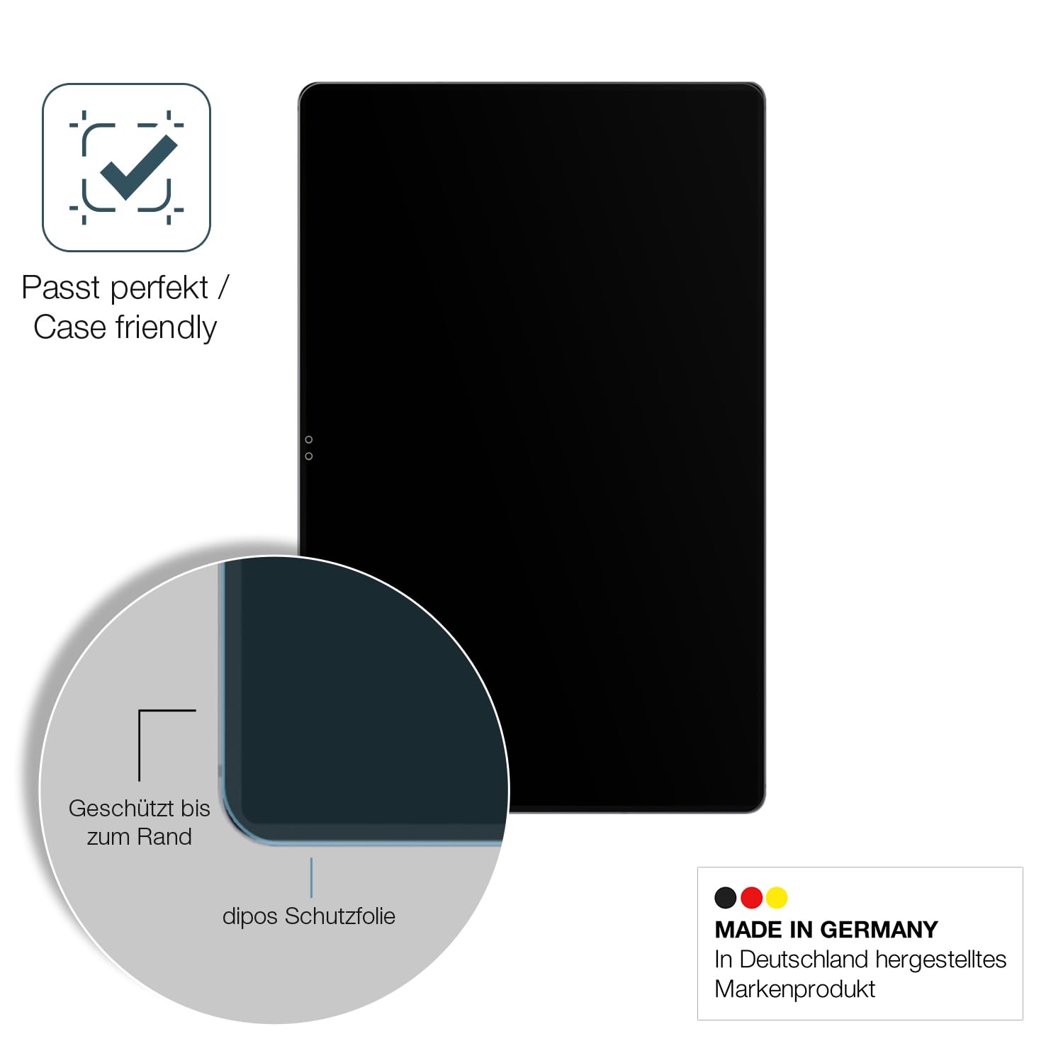 dipos I 2x Pellicola Protettiva opaco compatibile con Samsung Galaxy Tab S10 Ultra 5G Protezione Vetro Flessibile 9H