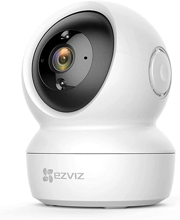 EZVIZ by HIKVISION |2K/4MP QHD Resolution Indoor Smart WiFi Baby/Pet Monitor Camera |Smart Night Vision |360 degree Visual Coverage |Motion Detection |Two-Way Talk |Micro SD Slot up to 256GB (C6N) ,White