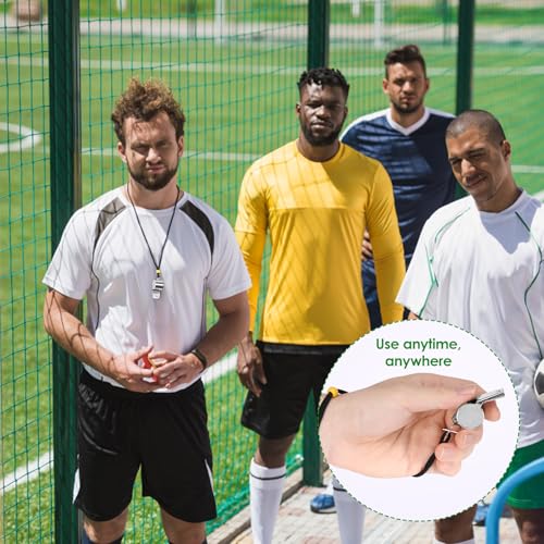 16 Silbatos Deportivos de Acero Inoxidable con Cordón miniatura 7