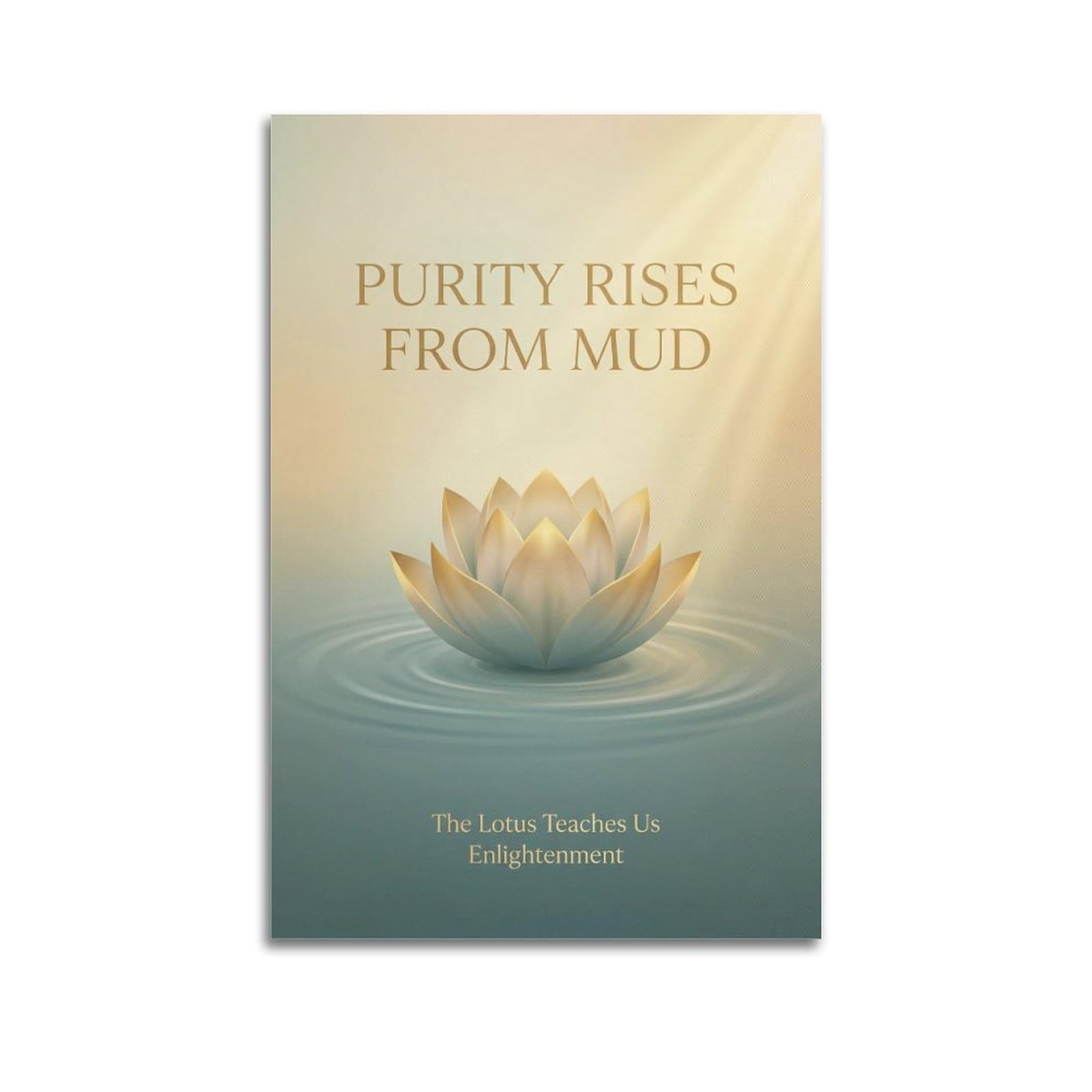 Okngb Unframe-Style Buddhist Enenment Poster Sacred Blossom Purity Wisdom Decorative Painting Canvas Art Picture 20X30inch(50X75cm)
