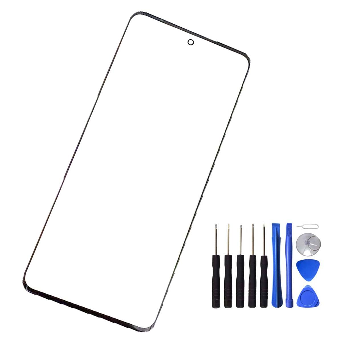 UPONEW for Motorola Moto Edge 2023 Front Outer Screen Panel Glass Lens - Black Front Screen Outer Glass Panel Lens Replacement with Opening Tool (Not LCD &Not Digitizer)