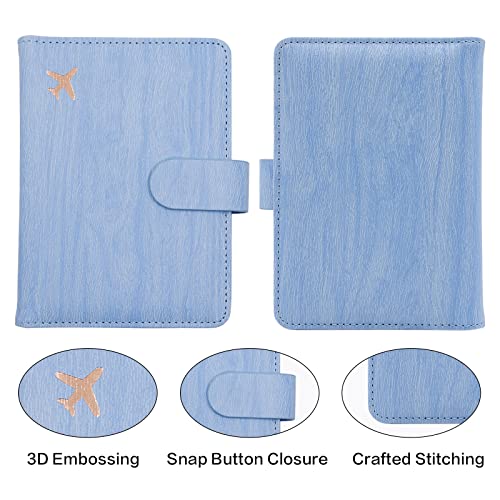 Image of Melsbrinna Rfid Passport Holder for Travel women /Men, Cute Passport Wallet Rfid Blocking Card Slots, Rfid Passport Cover /CaseTravel Wallet, Passport Book Holder (1, Blue4)