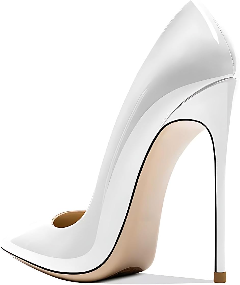 Women's Pointed Toe Shallow Stiletto Heels 4.7 Inch Pumps Wedding Party Banquet Shoes - Image 4