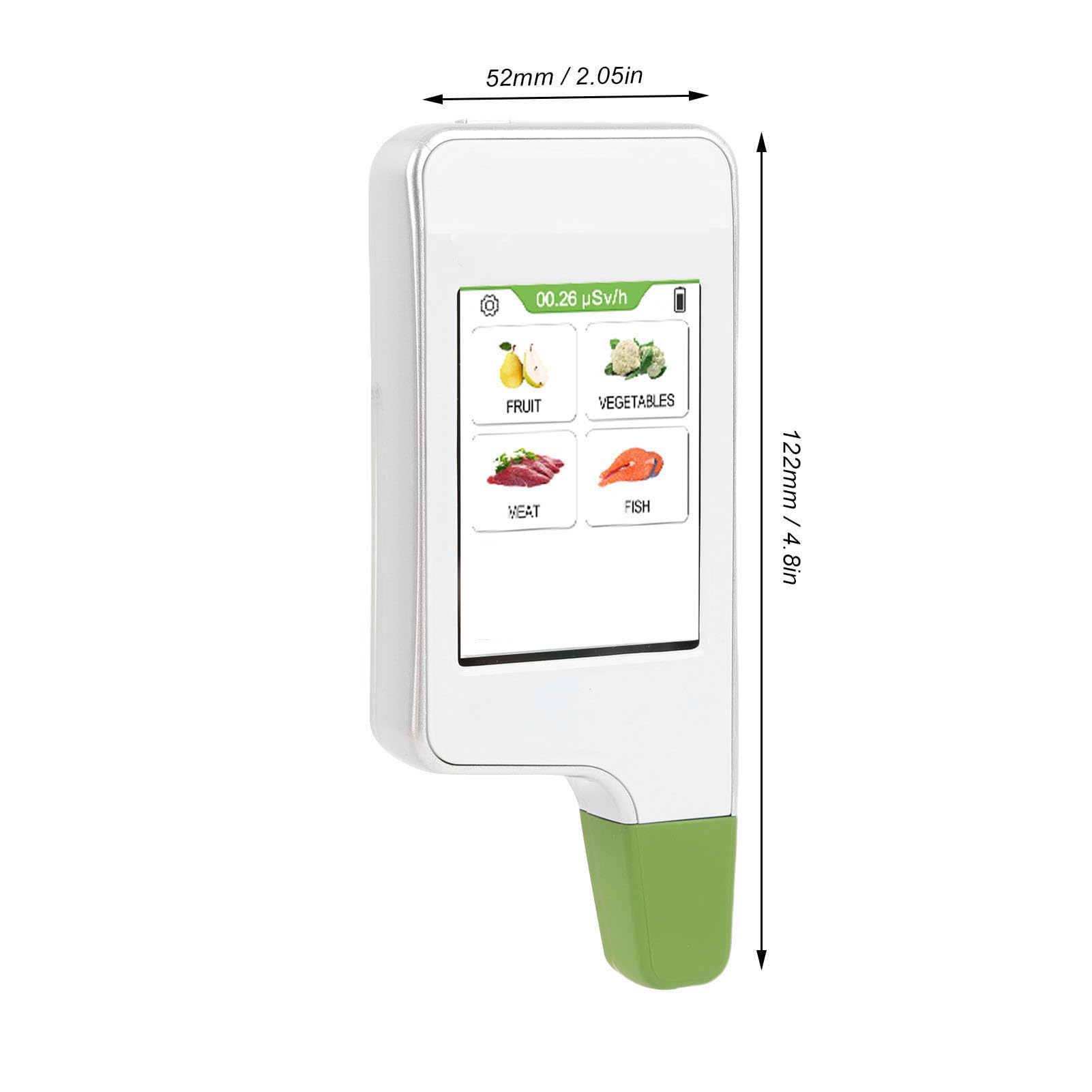 Akozon Probador de Nitrato Detector de Alimentos Portátiles 0-9999 Mg/kg