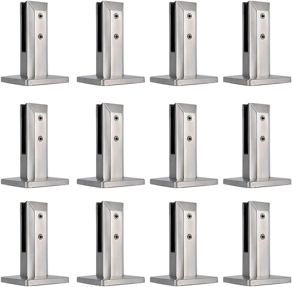 Pinces à verre réglables en acier inoxydable 304 lot de 12 supports plats