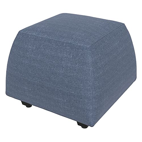 Image of Wakefit Belize Ottoman (Fabric, Omega Blue)