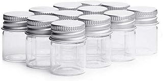 Flaconcini da 5 ml Flaconi di vetro trasparente Bottiglia di caramelle con tappo a vite in alluminio Forti vasetti vuoti Campionario Piccoli contenitori per messaggi Bottiglia Campioni Bomboniere Deco