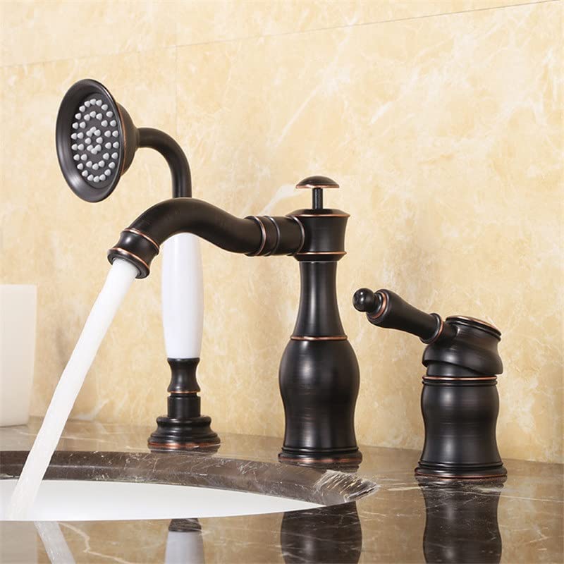 Mitigeur d'évier en laiton massif avec robinets de lavabo en or pour vasque