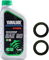 Yamalube Kit Óleo Lubrificante SAE-90 para Transmissão, Motor de Popa, com 2 Arruelas 9043008003