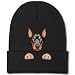 Doberman Gifts Dog Beanie hat Embroidered Doberman Pinscher Winter Knitted Beanies Hats Dog Lover Gifts Skull Caps for Women Men