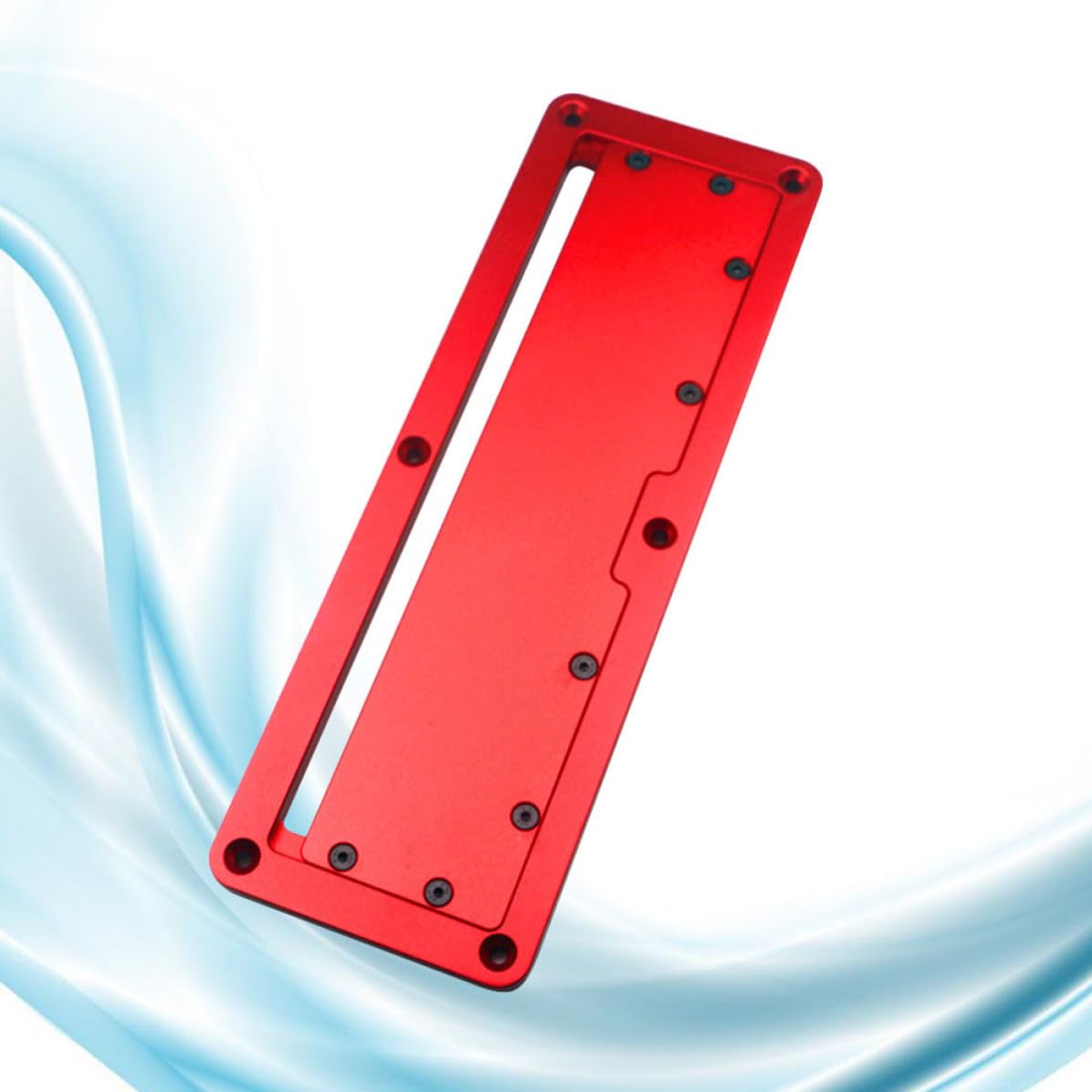 VALICLUD Herramienta Cubierta Roja para Trabajar la Madera Placa Circular de Metal Orificio Conveniente para Mesa de Carpintería para Bricolaje y Corte de Madera