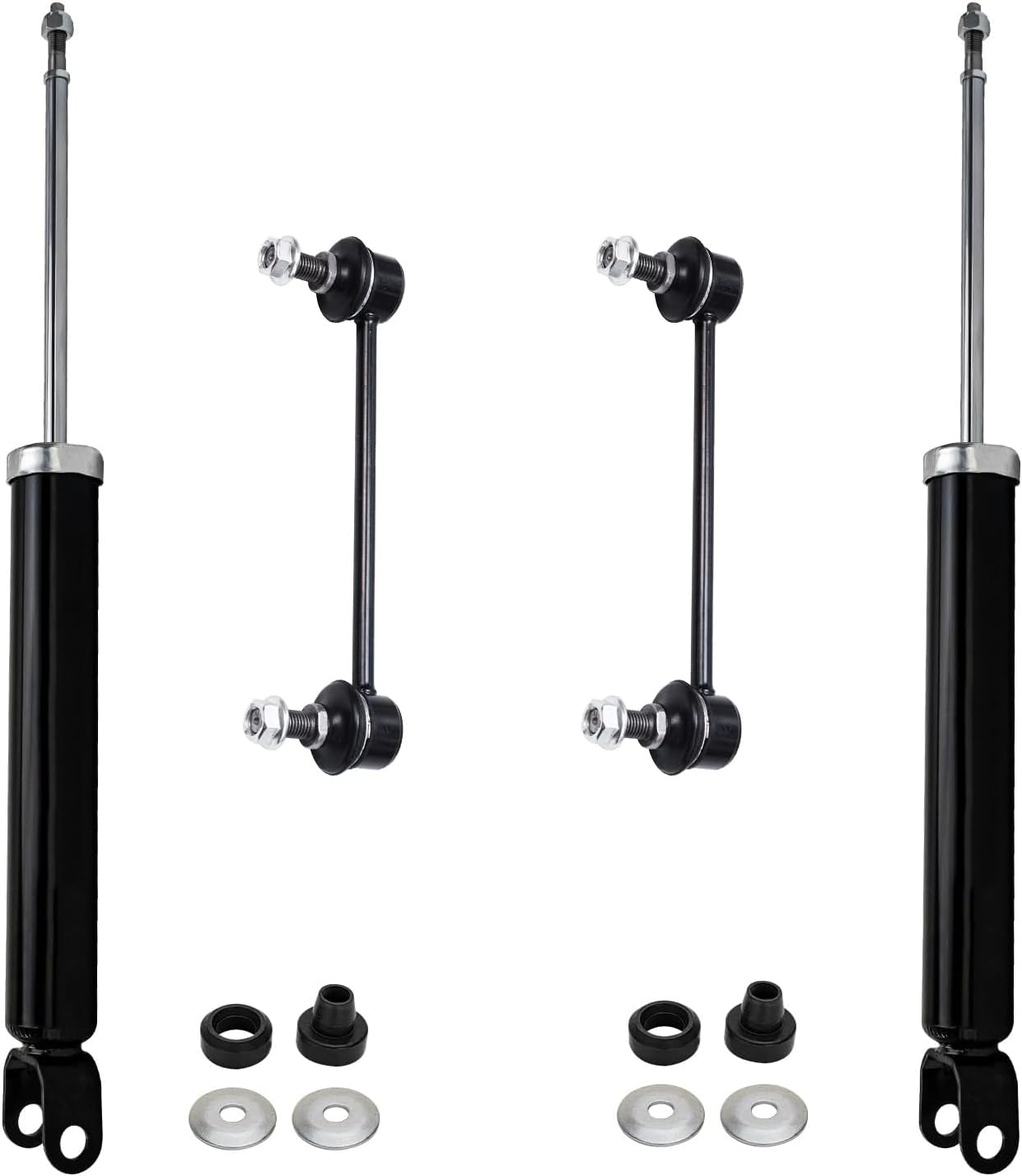 Detroit Axle Rear Shock Absorbers and Sway Bar End Links Kit for 2007–2010 Hyundai Elantra