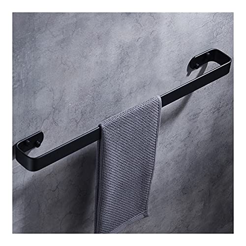 Barre serviette noire et crochets muraux anti-rouille en aluminium pour organiser la cuisine - 6