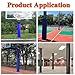 Square Basketball Pole Padding for Training, H-6ft/183cm Outdoor and Indoor Basketball Pole Pads, Waterproof Hoop Pads Crash Cushion Pads, Basketball Hoop Post Padding 7