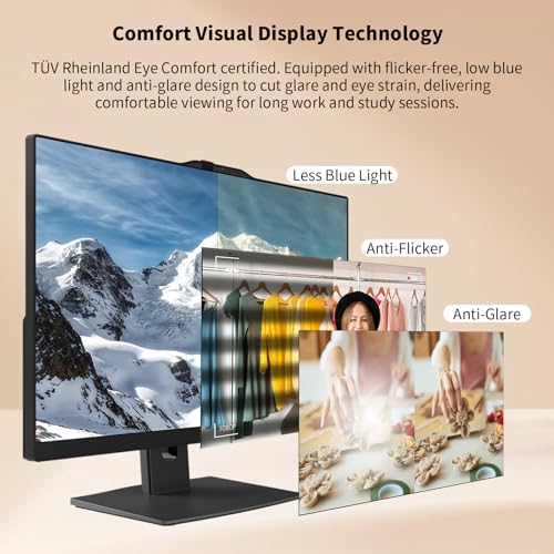 Image of msi Modern Business All-in-One Desktop, Intel Core 7 150U, 23.8 inch FHD IPS 1920x1080 Touchscreen, 64GB DDR5, 1TB SSD, Wi-Fi 6E, IR Camera, HDMI, DP, AI PC, Wireless KB & Mouse, Windows 11 Pro, Black