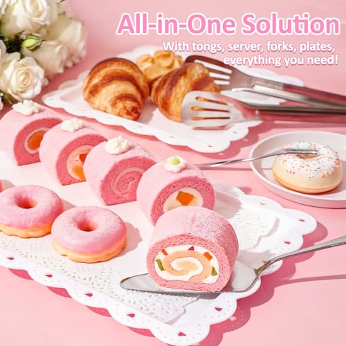 VISCOO 36 Pack Cupcake Stand, Dessert Table Display Set, 3-2 Tiered Tray Stand & Cupcake Holder Display Tower for Wedding, Serving Trays for Tea Party, Birthday, Dessert Stands for Baby Shower - Image 6