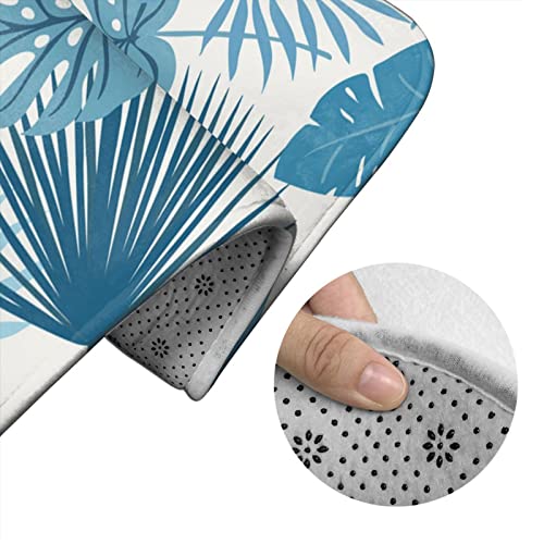 DIRYKILP Badematte + Konturmatte + Toilettendeckelbezug, Palmblätter 3 Stück Badematte Set, mit rutschfester Klebeunterseite – Bild 6