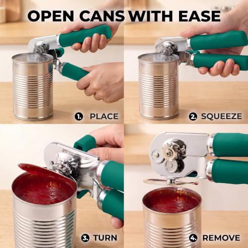 Image of Zulay Kitchen Stainless Steel Swing Open Manual Can Opener Comfortable Grip
