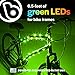Brightz CosmicBrightz LED Bike Frame Rope Light, Green - 6.5-Foot String Rope - Battery-Powered with On/Off Switch - Ultra Bright Color Keeps Your Ride Fun and Safe for Kids, Teens, & Adults