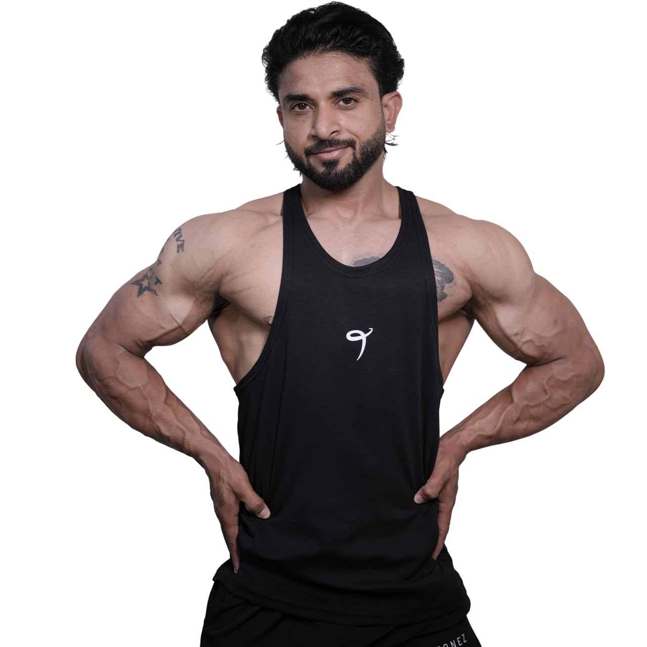 Mens Mesh Stringer Black Lightweight Breathable Training Vest Sleeveless Athletic Gym Wear Quick Dry Workout Top Cooling Effect Durable Sports Clothing Comfortable Fit-image-7