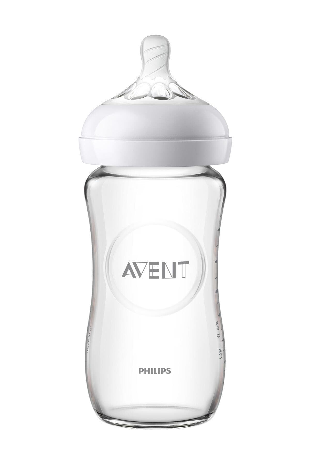 Philips Avent Natural Feeding Bottle Glass, 240 ml - Scf673/17