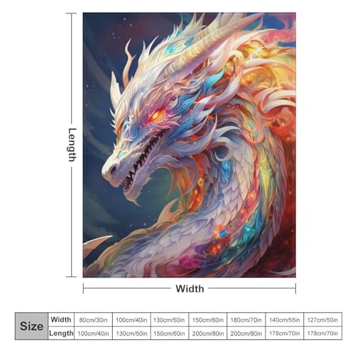 Couverture dragon de flannel douce d'une qualité d'exception
