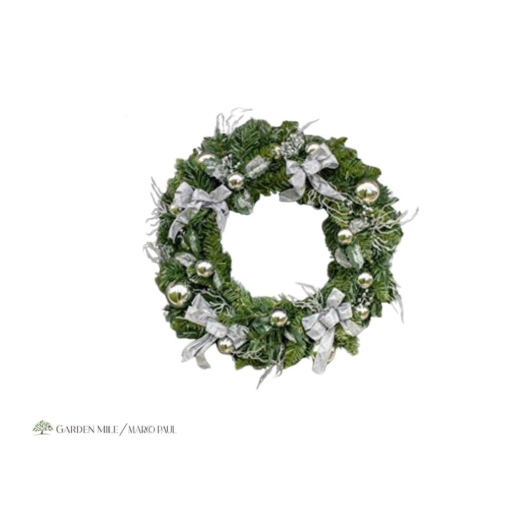 HomeZone® Festlich verzierte Weihnachtskranz, Weihnachtskugeln