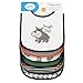 Luvable Friends Unisex Baby Cotton Terry Drooler Bibs with PEVA Back, Dog, One Size