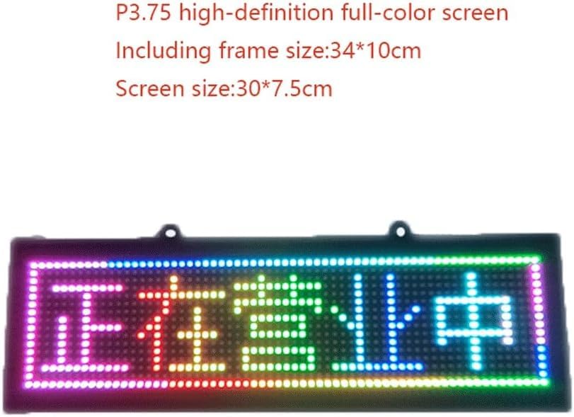 Letrero LED programable con texto de soporte dinámico y animaciones visuales para barra 2