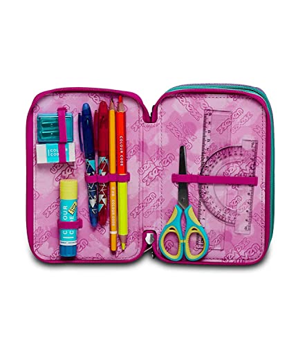 Seven Astuccio Scuola 3 Zip - SPLASHY LILAC, Viola...