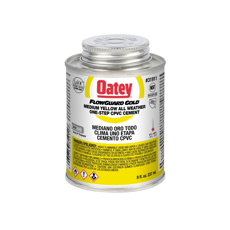 Oatey Gold CPVC Cement, 8oz (Pkg of 3)